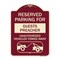 Signmission Reserved Parking for Guest Preacher Unauthorized Vehicles Towed Away Alum, 24" x 18", BU-1824-23101 A-DES-BU-1824-23101 - alternate 1